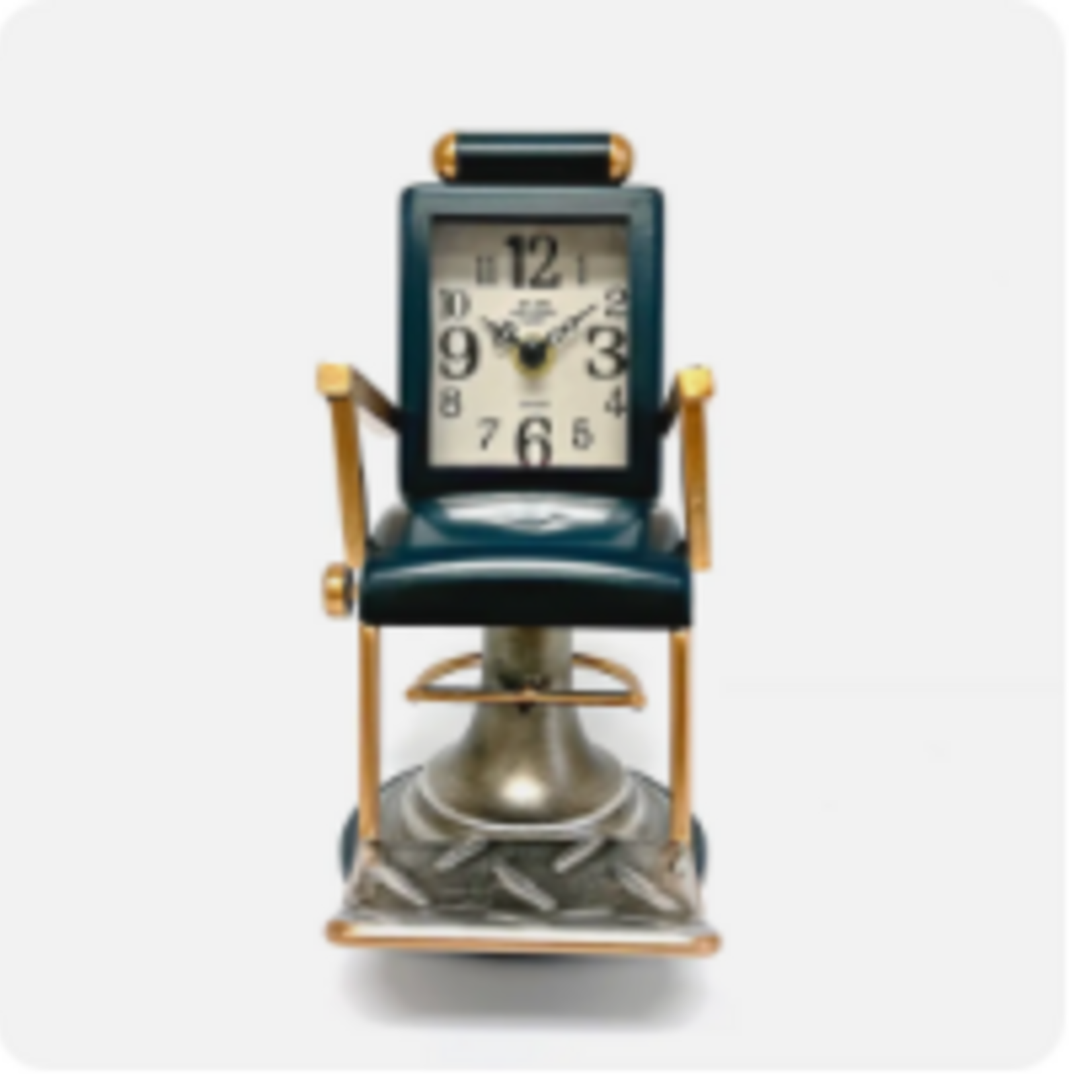 Boxman Classic Barber Chair Table Clock-Blue