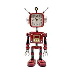 Boxman Industrial Steampunk Red Robot Table Clock