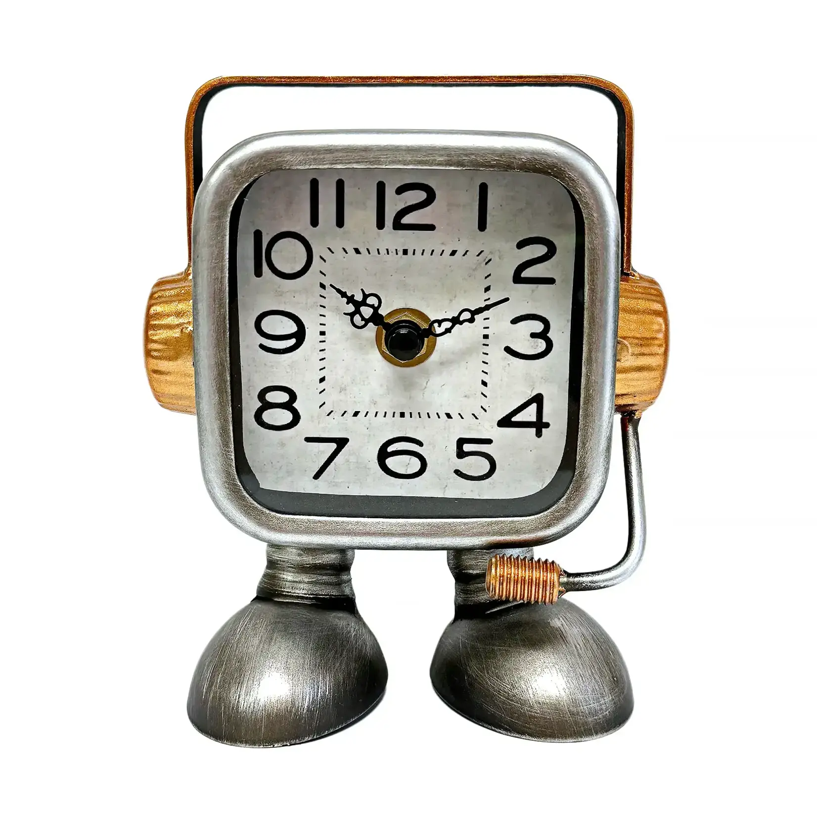 Boxman Sliver Robot Reporter Table Clock