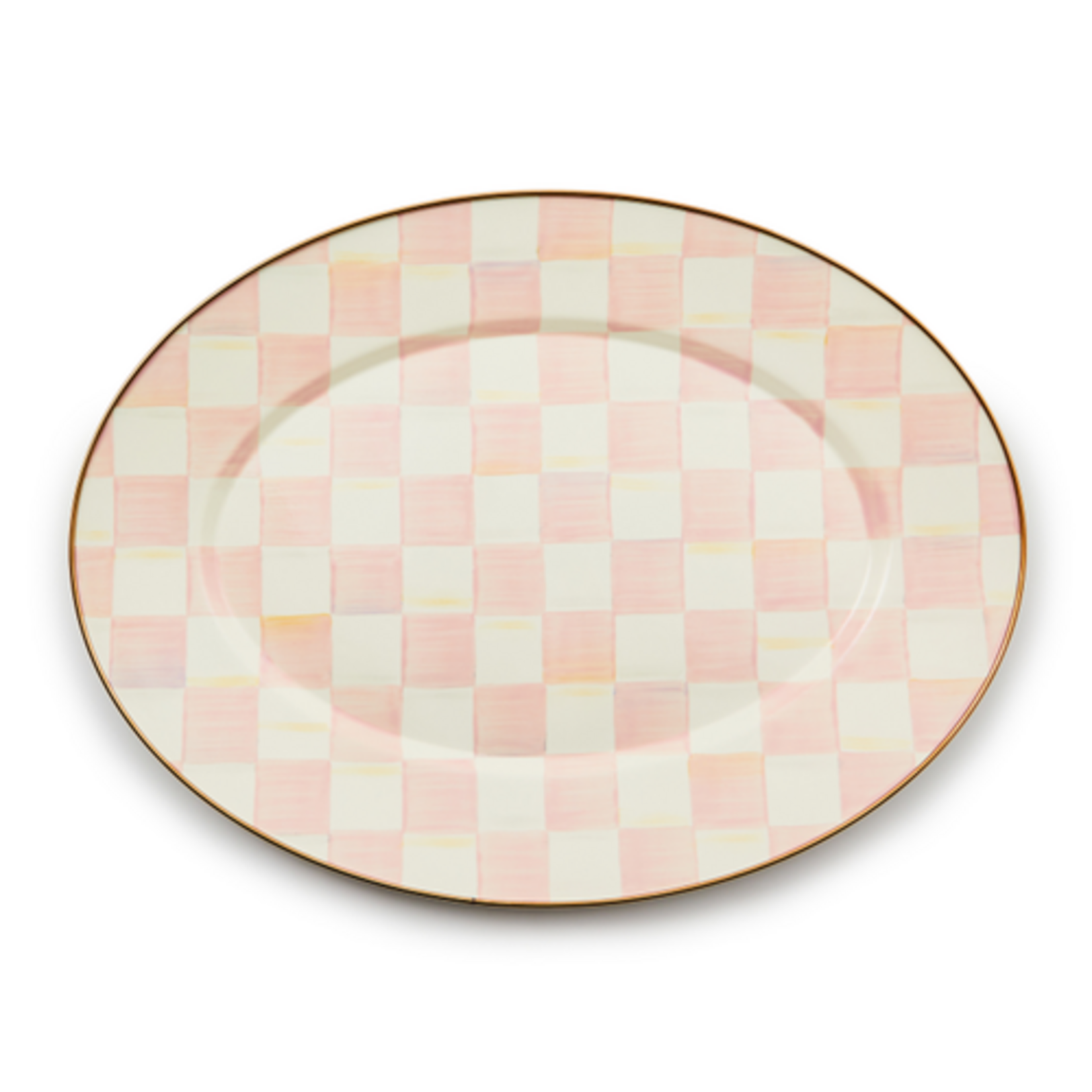 MacKenzie-Childs rosy check medium oval platter