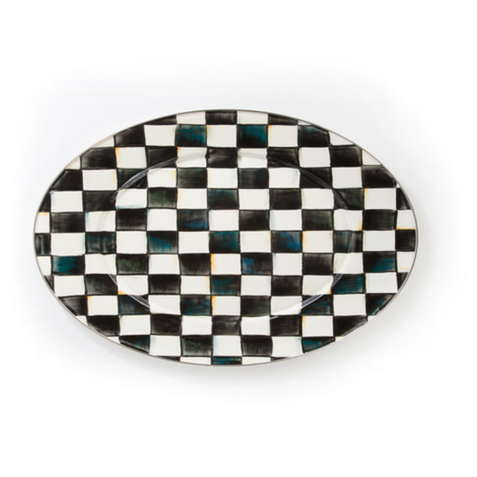 MacKenzie-Childs courtly check serving platter