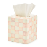 MacKenzie-Childs rosy check boutique tissue box cover