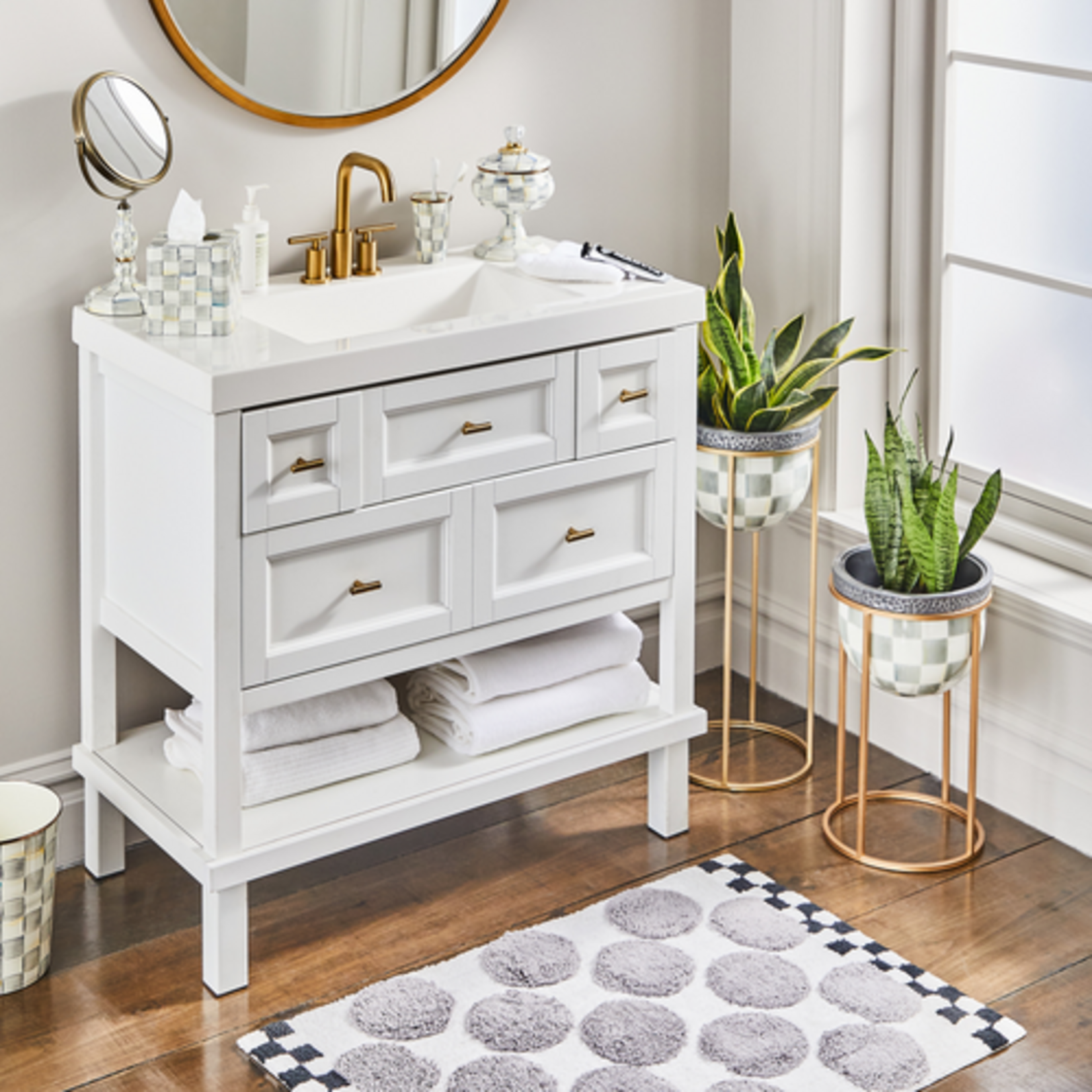 MacKenzie-Childs sterling check boutique tissue box cover