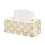 MacKenzie-Childs mocha check standard tissue box cover