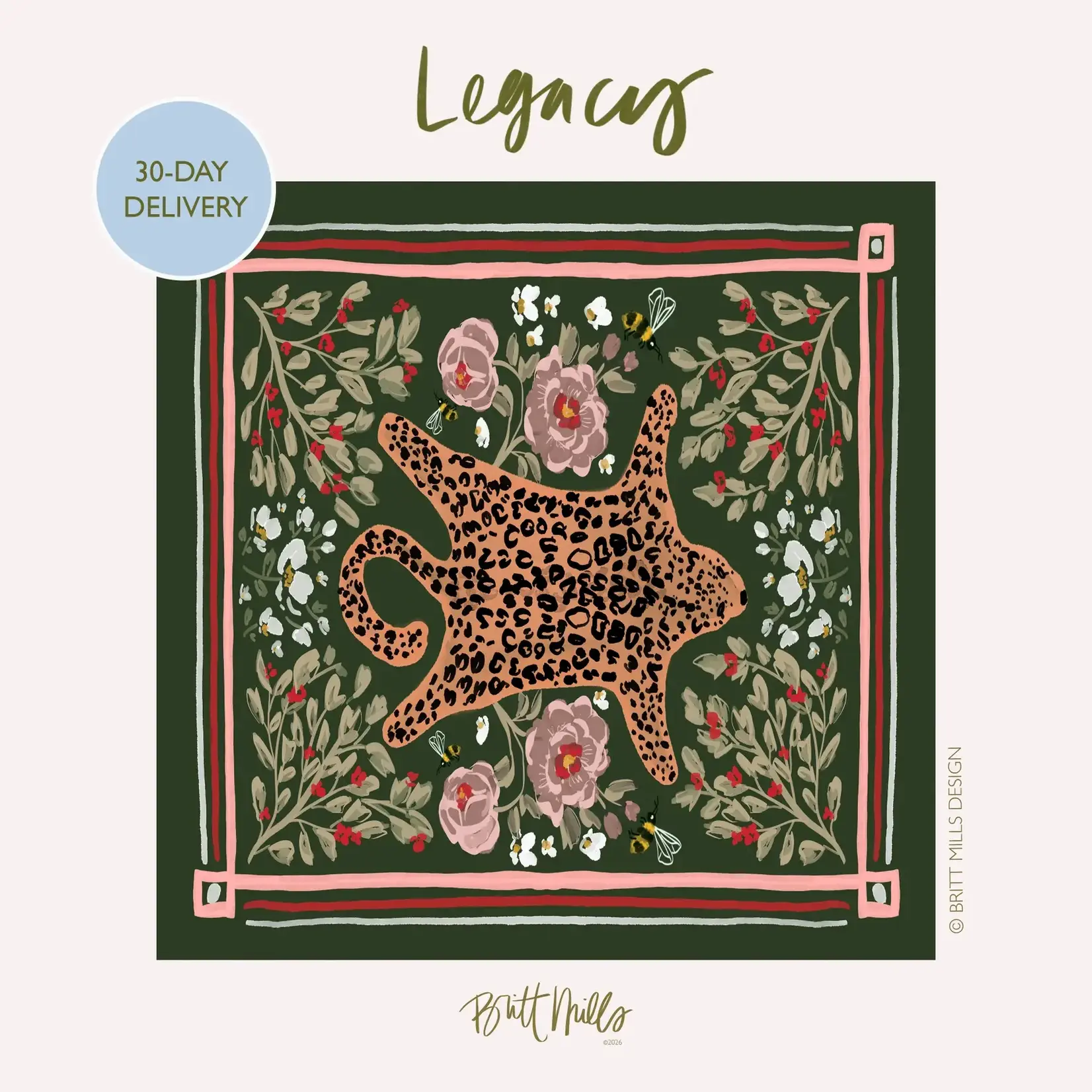 Britt Mills Design Legacy Mahjong Mat (Non-Neoprene)