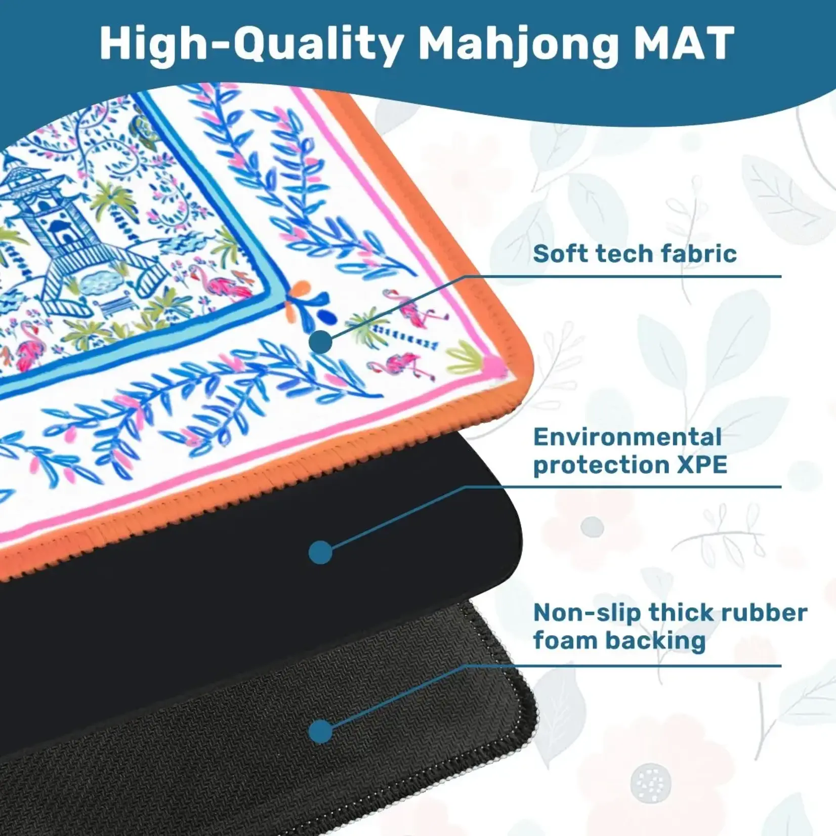 Britt Mills Design Regal Bloom Mahjong Mat (Non-Neoprene)