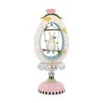 MacKenzie-Childs patience brewster rabbit pedestal egg
