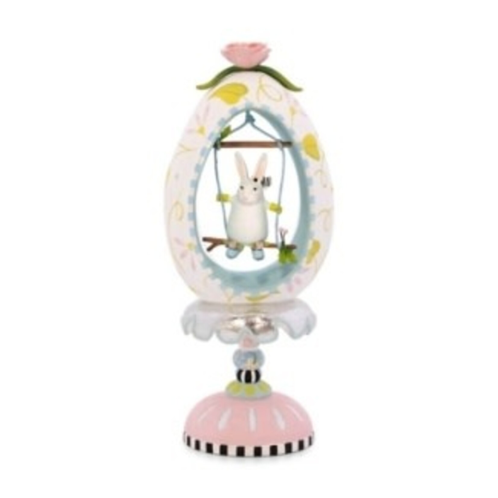 MacKenzie-Childs patience brewster rabbit pedestal egg