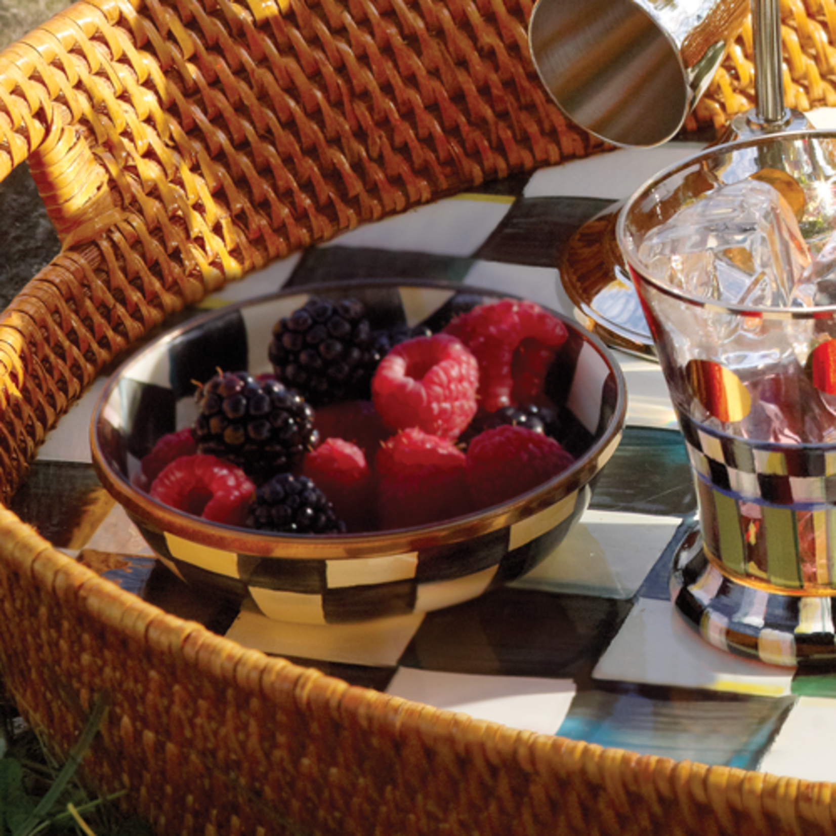 MacKenzie-Childs courtly check relish dish