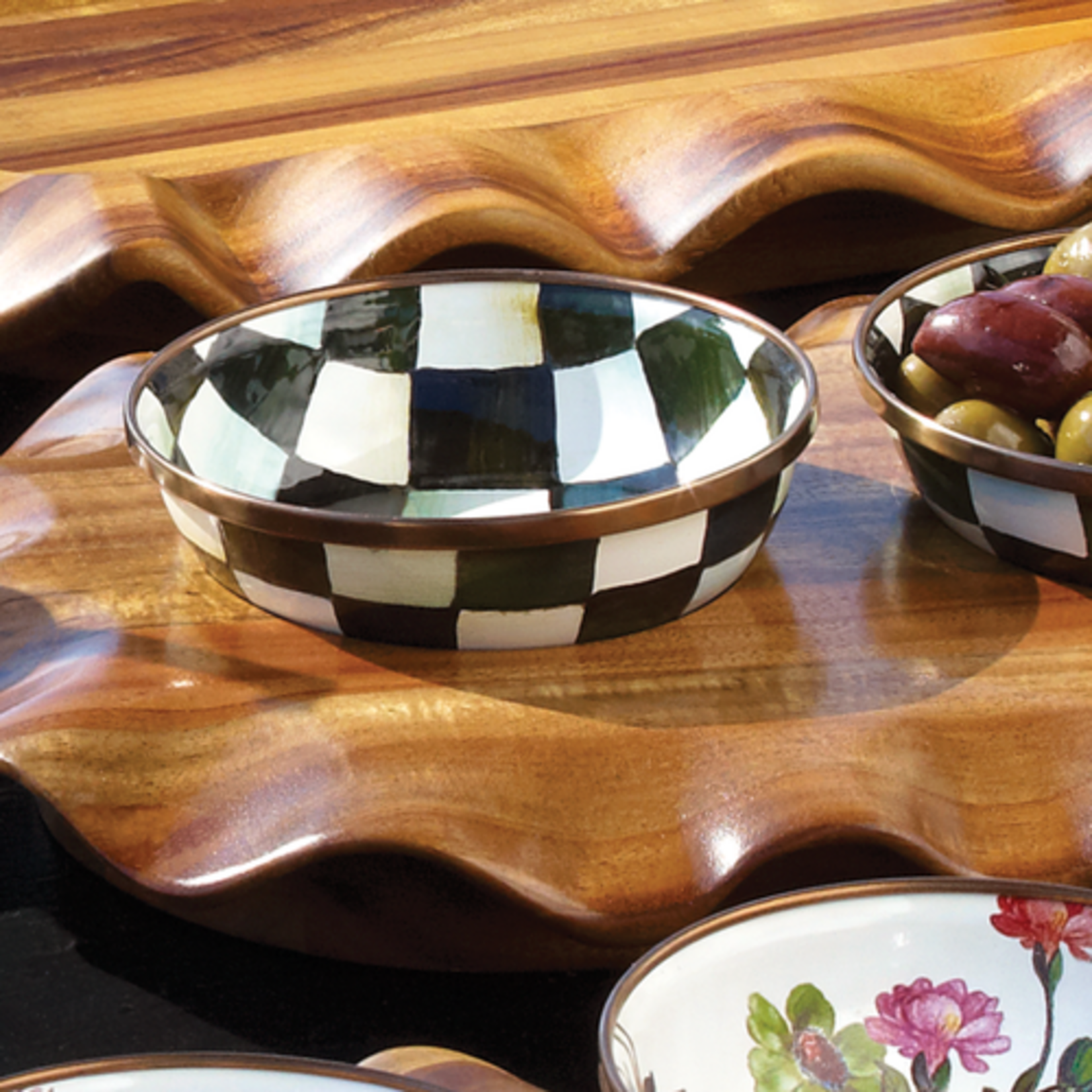 MacKenzie-Childs courtly check relish dish