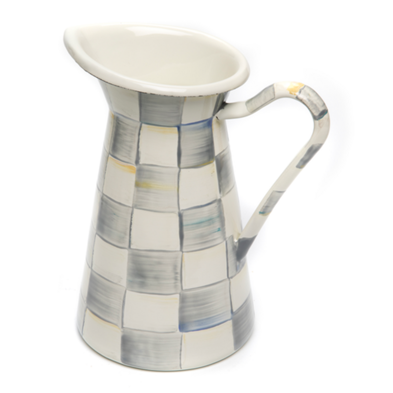 MacKenzie-Childs sterling check medium practical pitcher