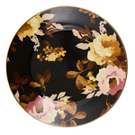 MacKenzie-Childs wild rose brown dinner plate