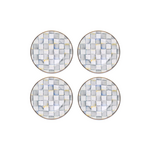 MacKenzie-Childs sterling check dinner plates, set of 4
