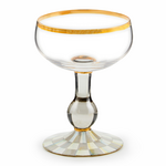 MacKenzie-Childs sterling check coupe glass