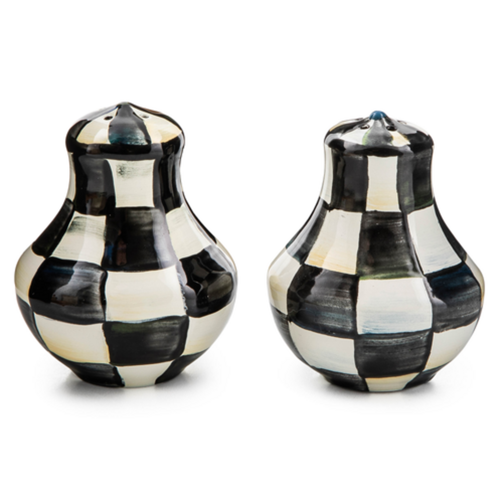 MacKenzie-Childs courtly check salt & pepper shakers