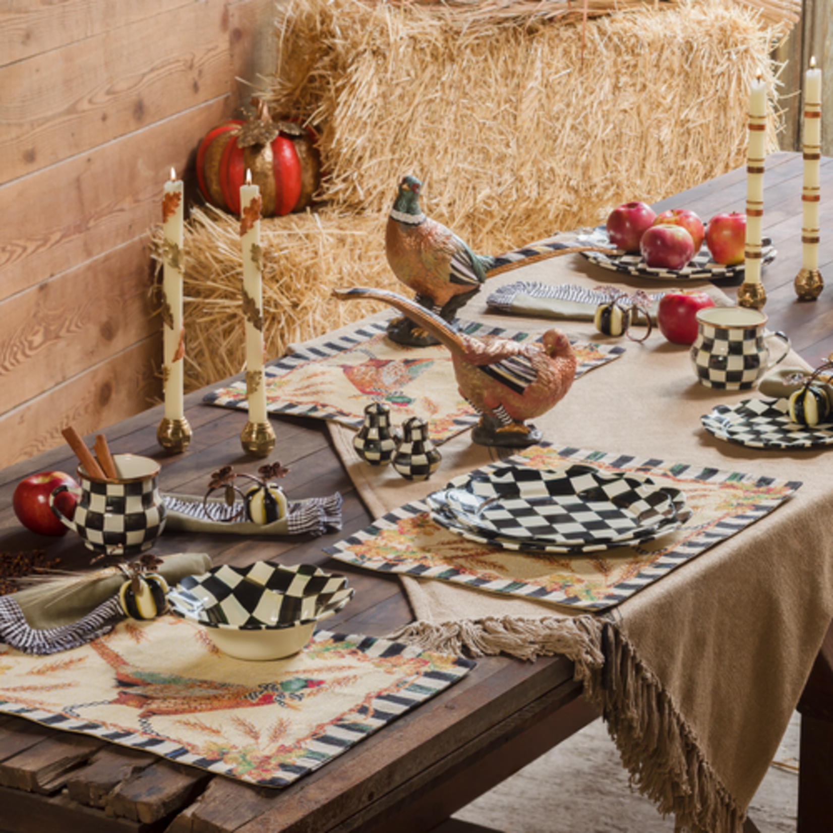 MacKenzie-Childs courtly check salt & pepper shakers