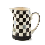 MacKenzie-Childs black check pitcher
