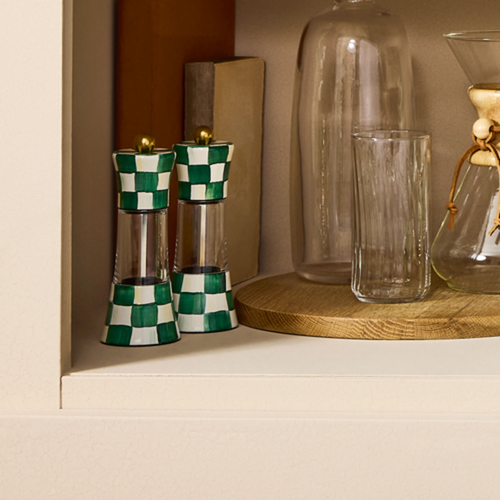 MacKenzie-Childs emerald check grinder