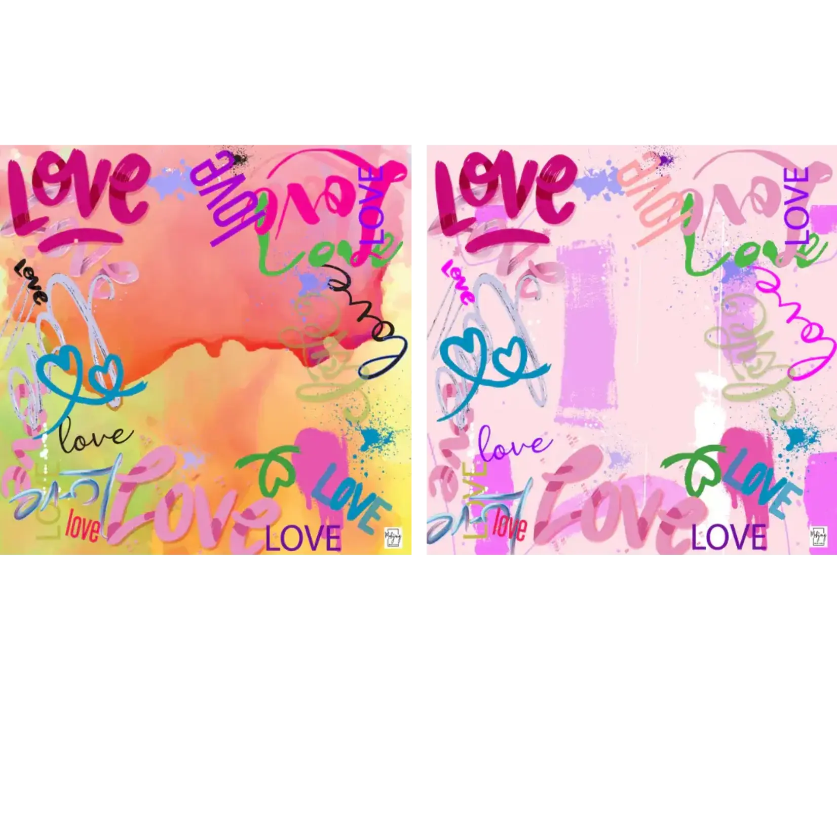 Bespoke Mahjong Double the Fun/Love Graffiti Mat w/ TUBE