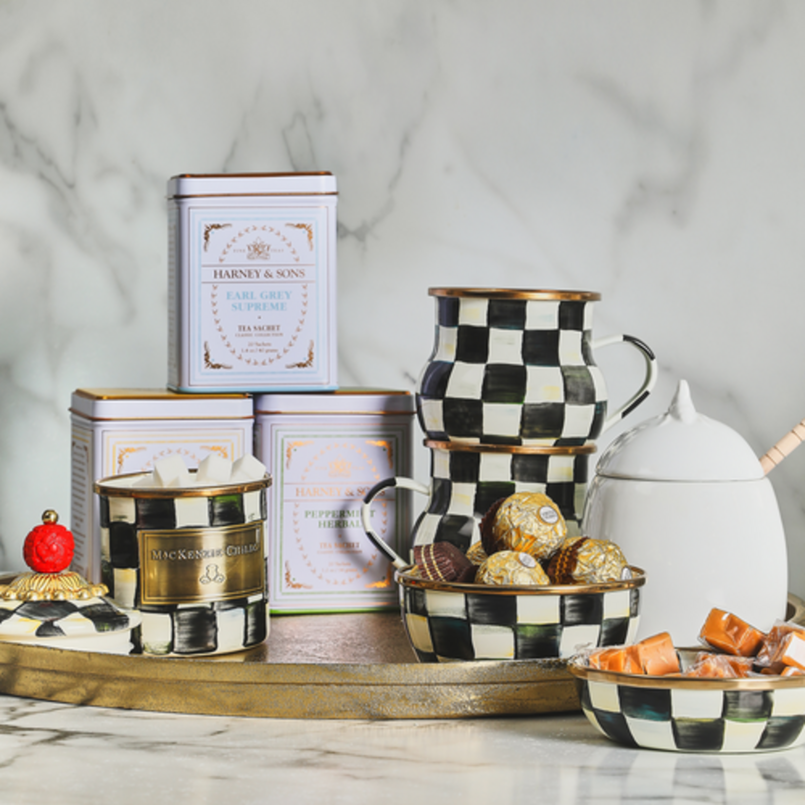 MacKenzie-Childs courtly check pinch bowl