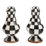 MacKenzie-Childs courtly check large salt & pepper shakers