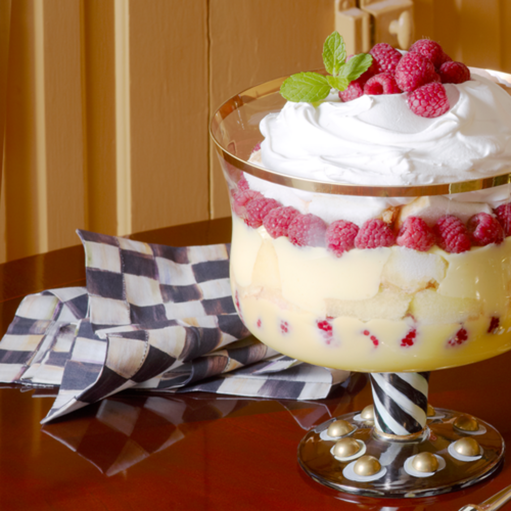 MacKenzie-Childs courtly check cotton napkin