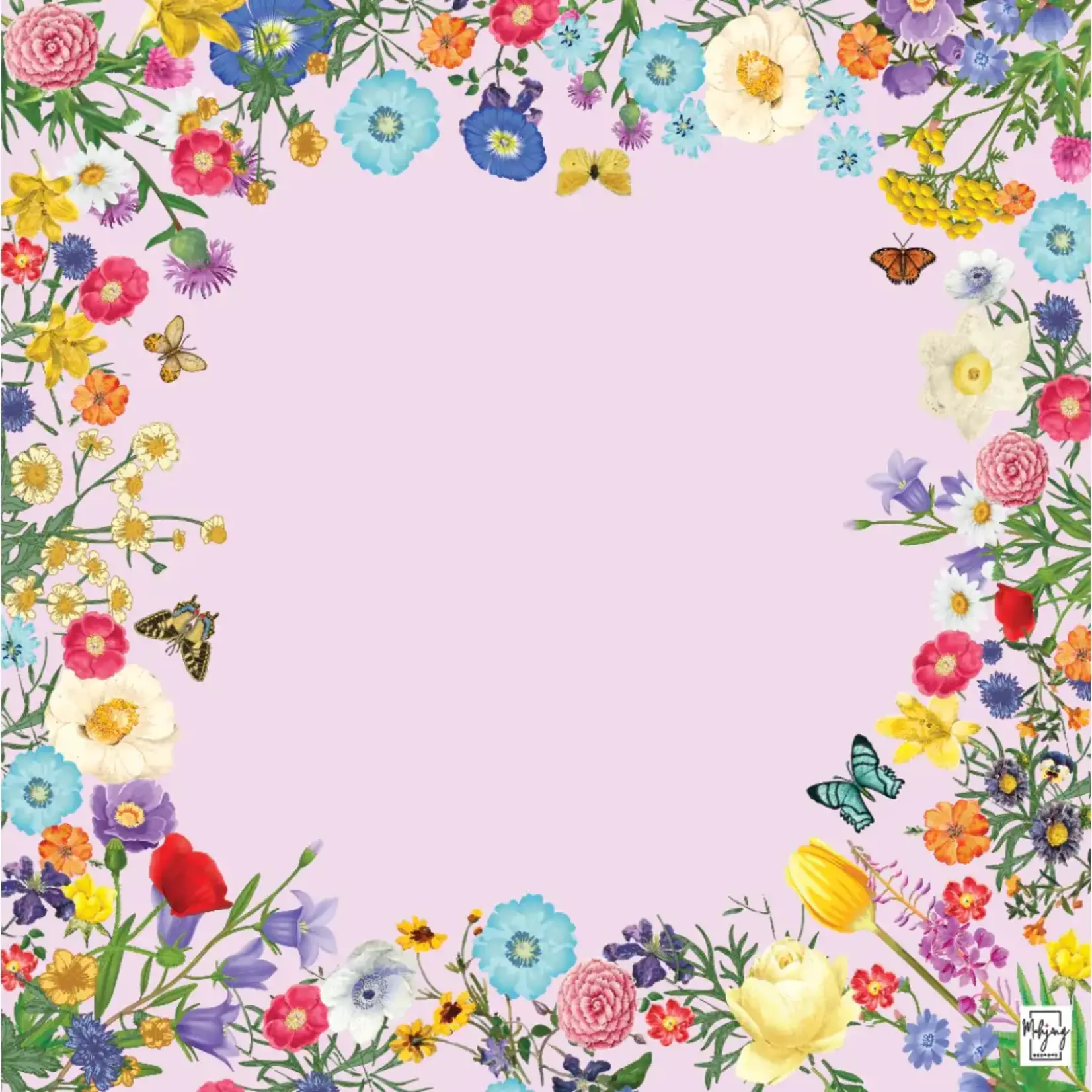 Bespoke Mahjong Preppy Pink Garden Mat w/Tube