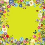 Bespoke Mahjong CHARTREUSE GARDEN MAT w/ Tube