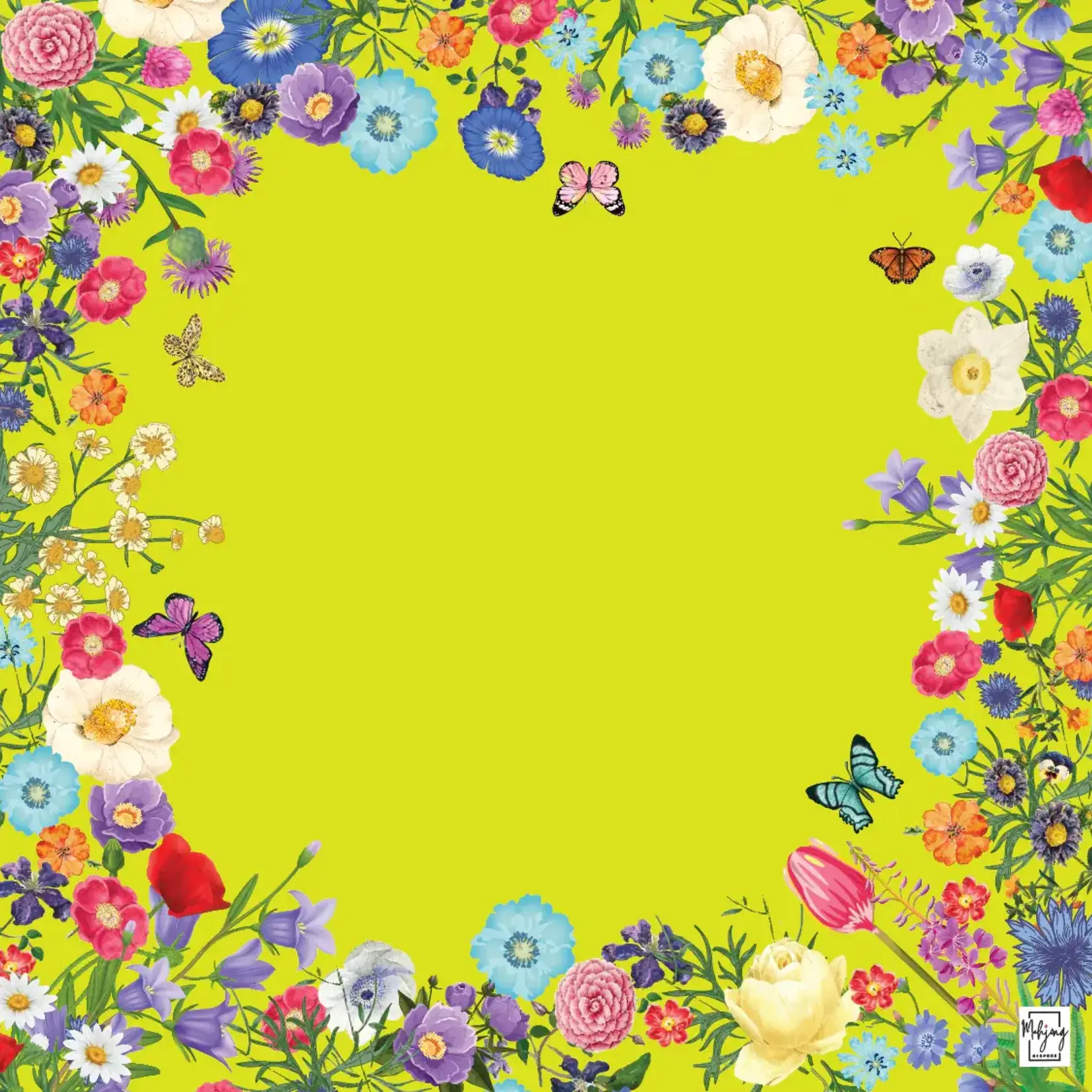 Bespoke Mahjong CHARTREUSE GARDEN MAT w/ Tube