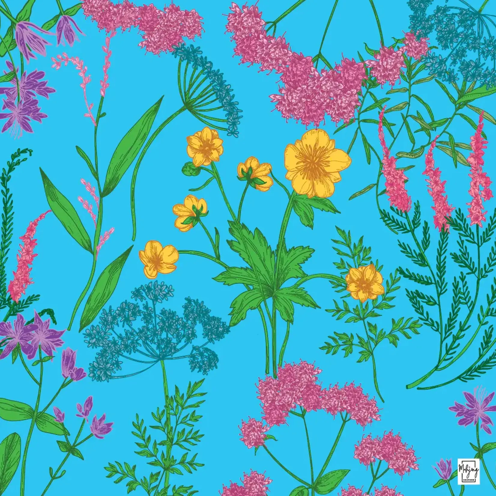 Bespoke Mahjong GARDEN GLOW MAT - TURQUOISE