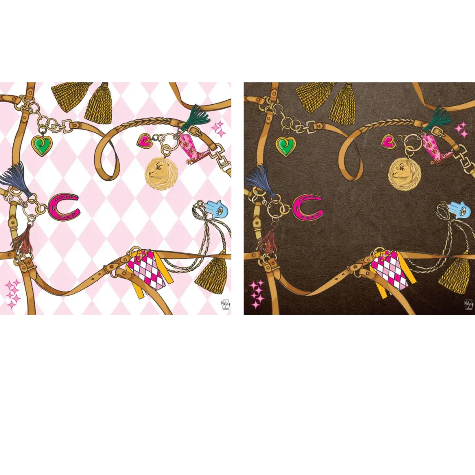 Bespoke Mahjong Double the Fun/YEAR OF THE HORSE MAT - HARLEQUIN (Double Sided) no Tube