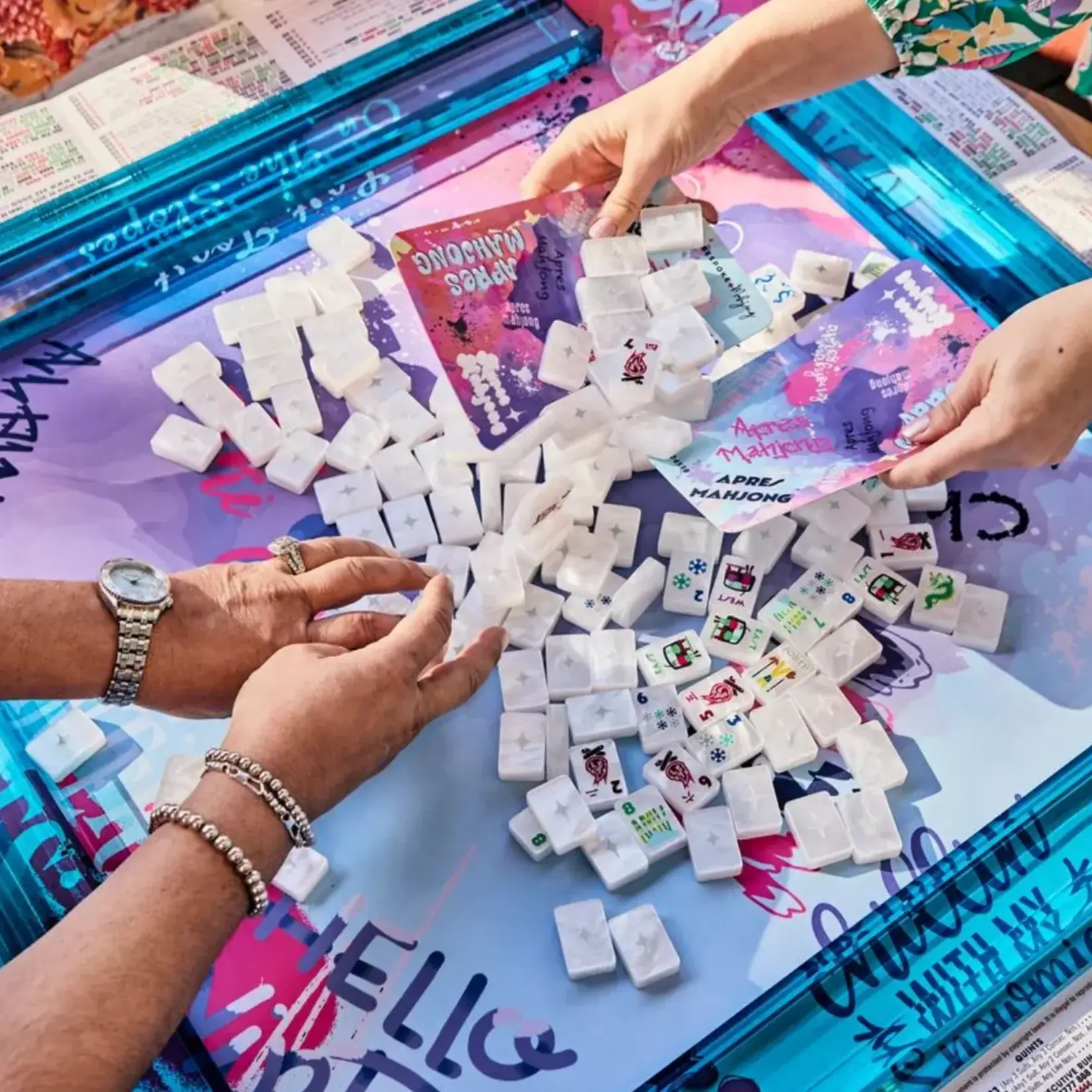 Bespoke Mahjong The Chalet - Frosty Pearl White Mahjong Tiles