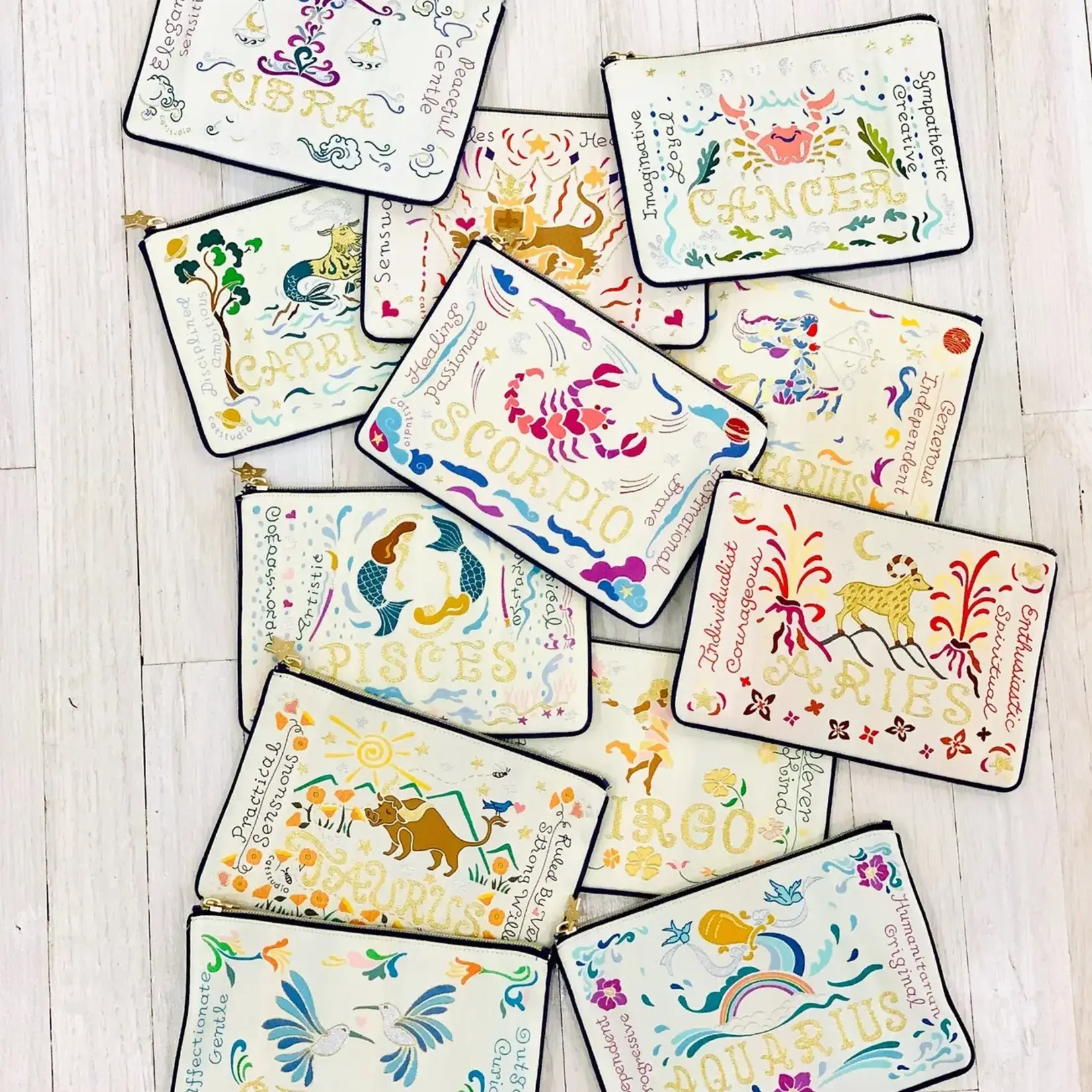 Catstudio Capricorn Astrology Zip Pouch