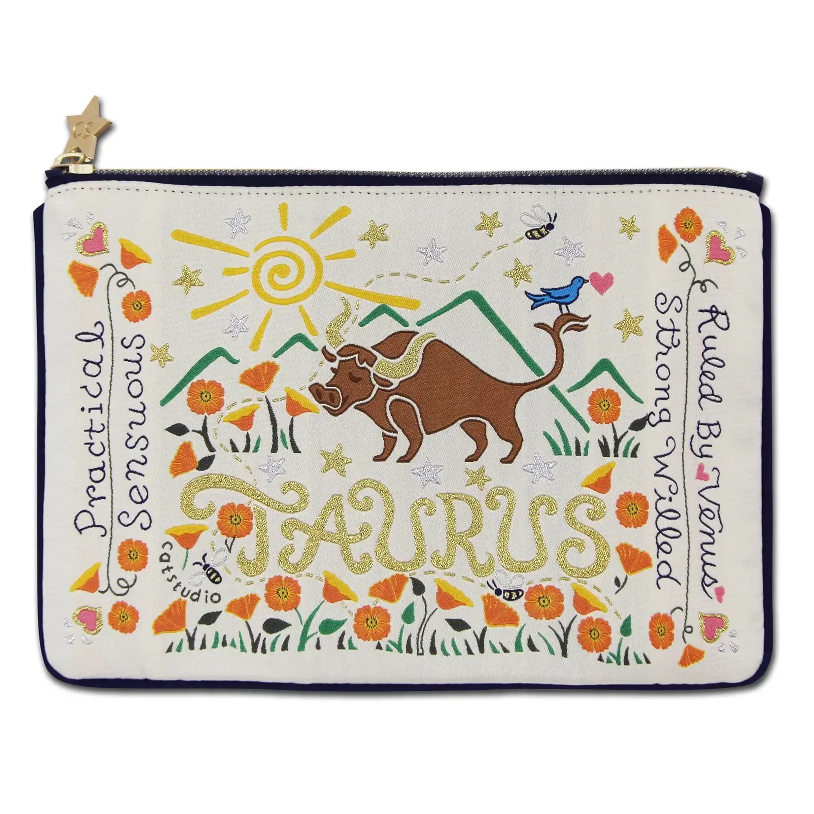 Catstudio Taurus Astrology Zip Pouch