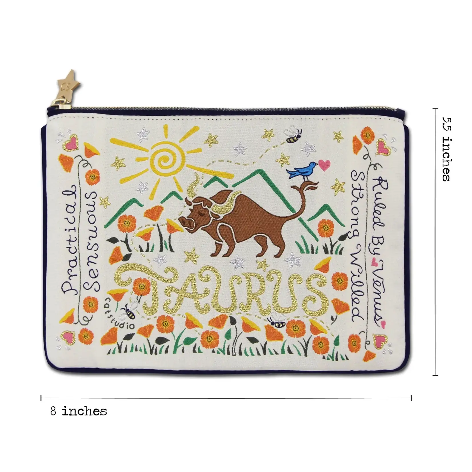 Catstudio Taurus Astrology Zip Pouch