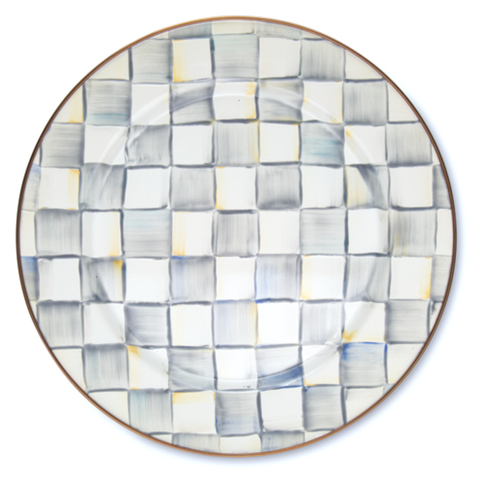 MacKenzie-Childs sterling check charger/plate