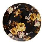MacKenzie-Childs wild rose brown charger plate