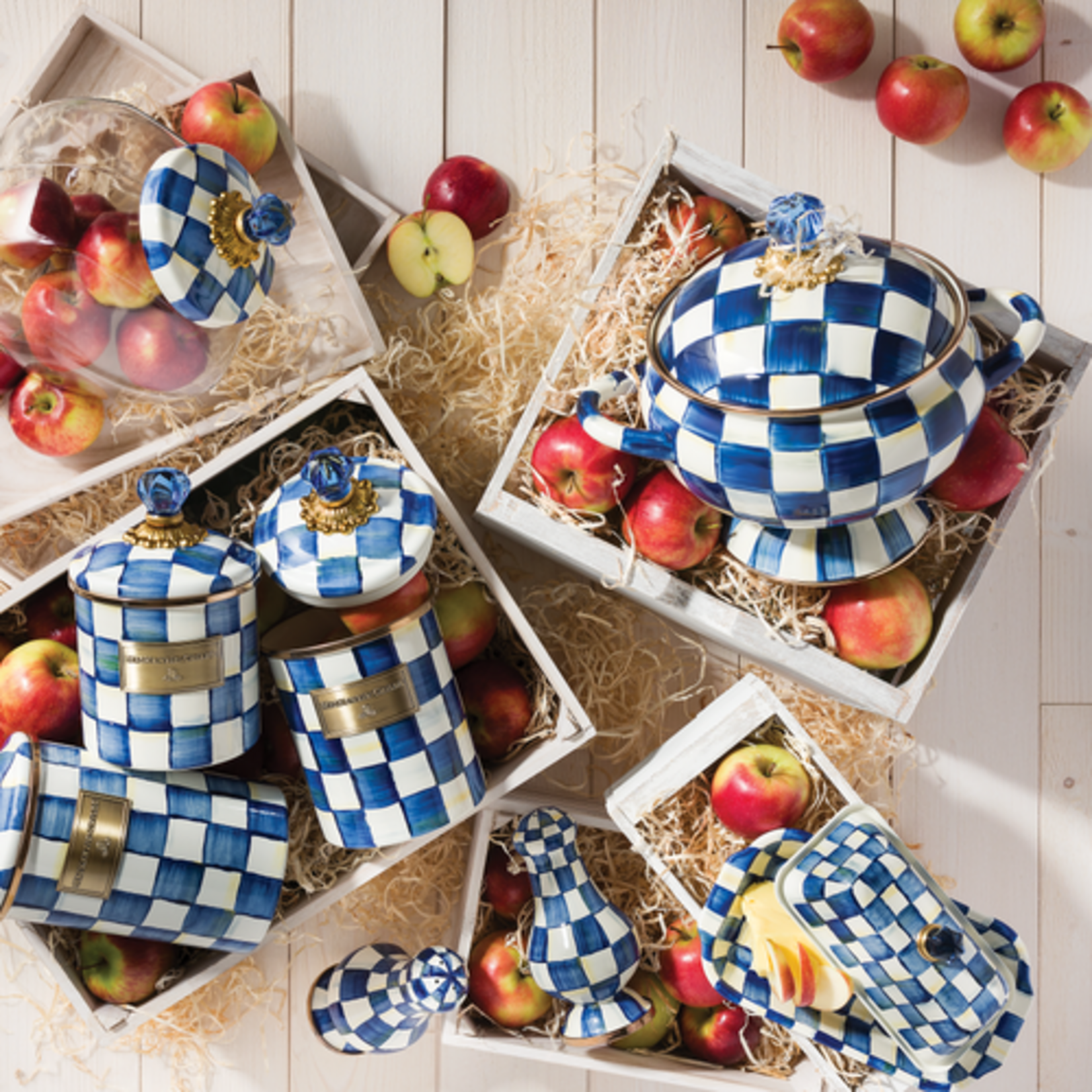 MacKenzie-Childs royal check butter box