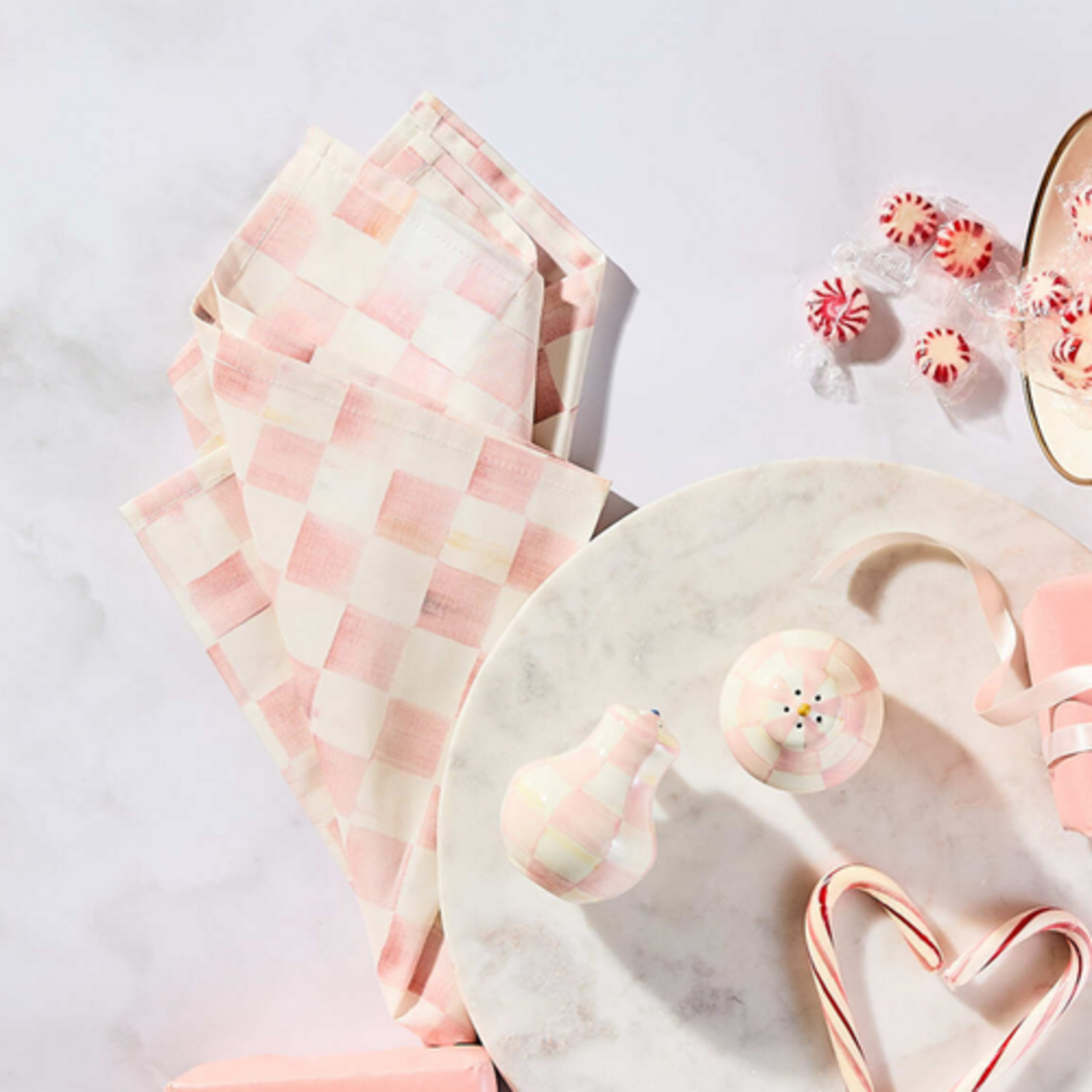 MacKenzie-Childs rosy check napkin