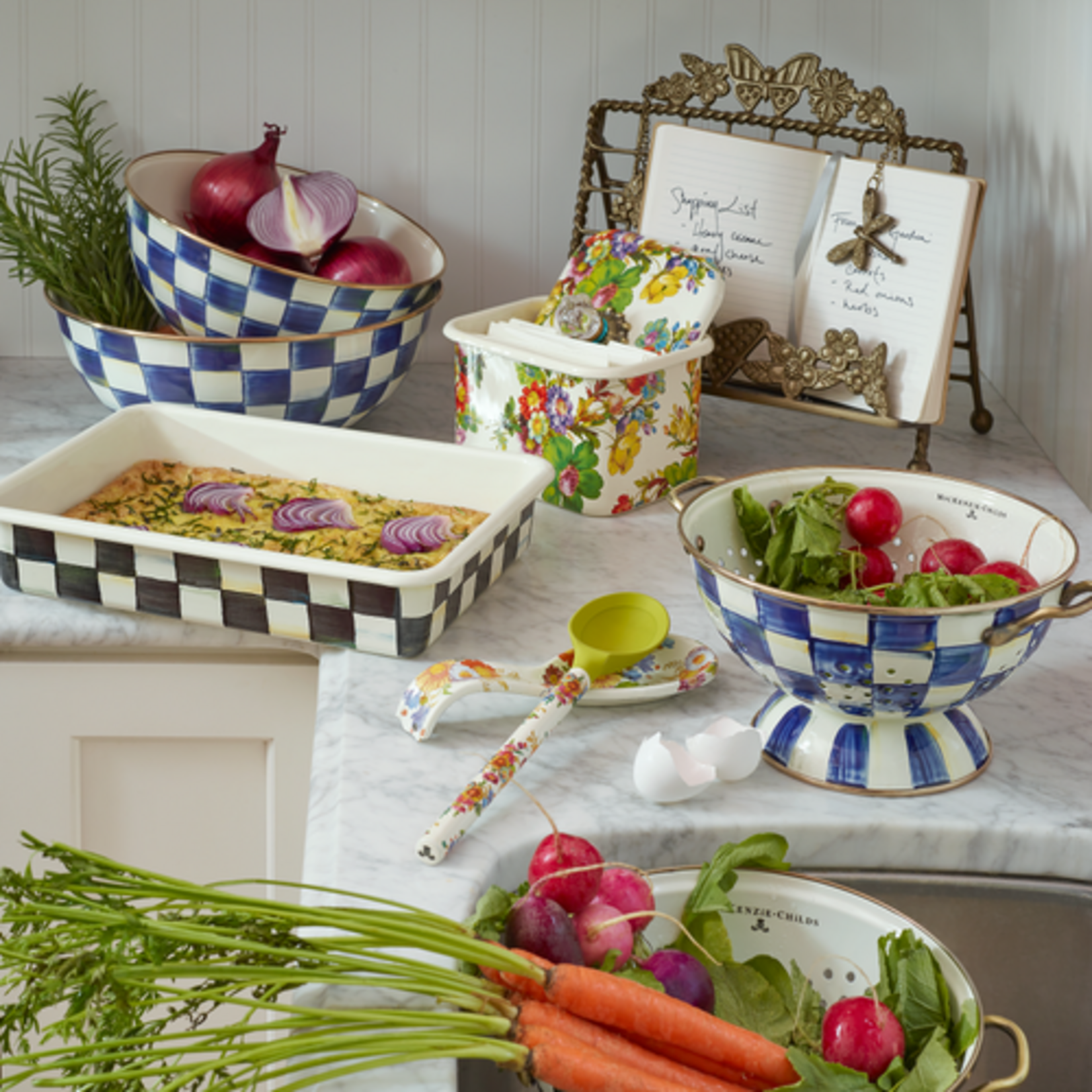 MacKenzie-Childs royal check large everyday bowl