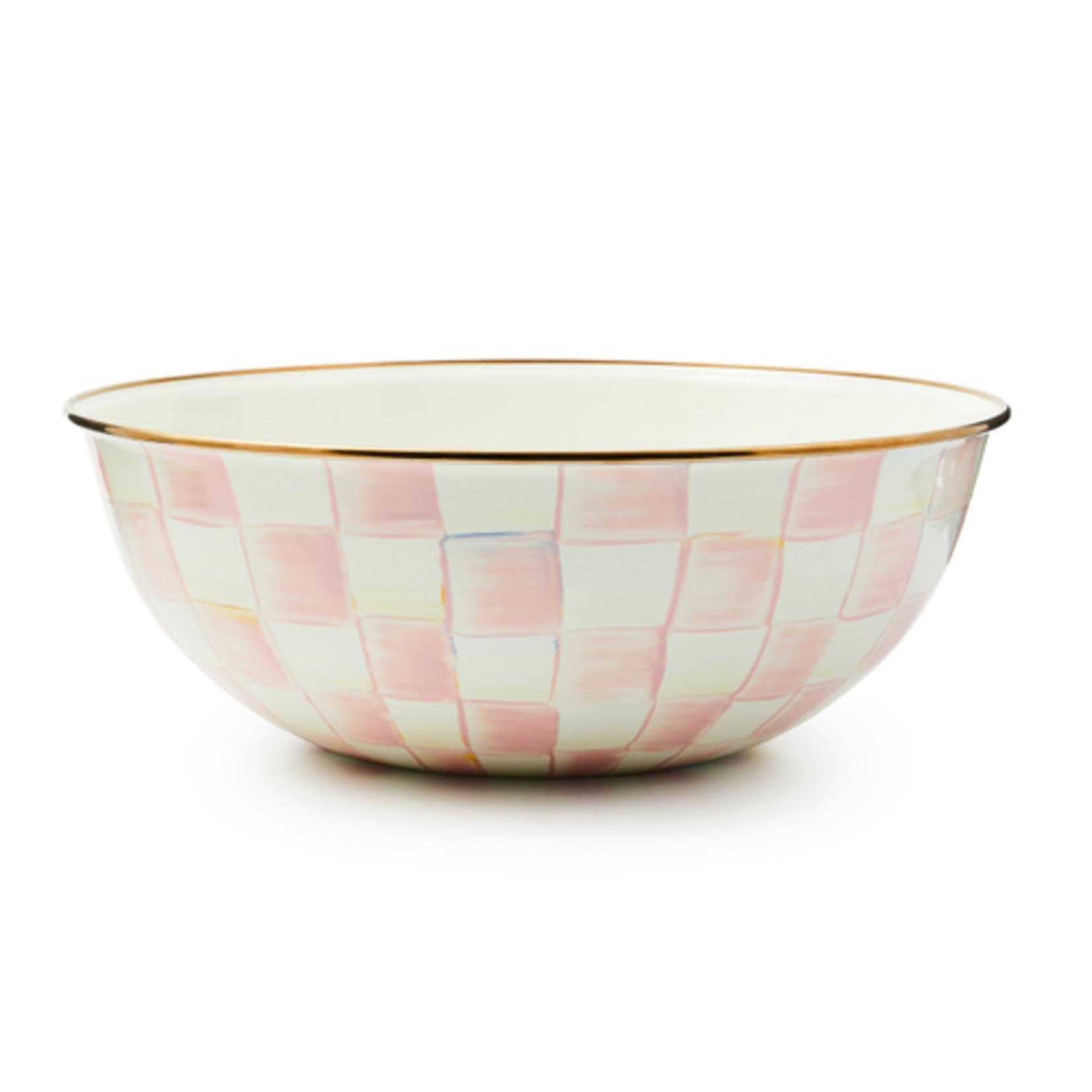 MacKenzie-Childs rosy check extra large everyday bowl