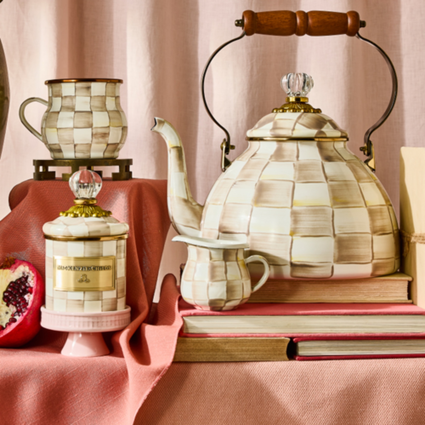 MacKenzie-Childs mocha check little creamer