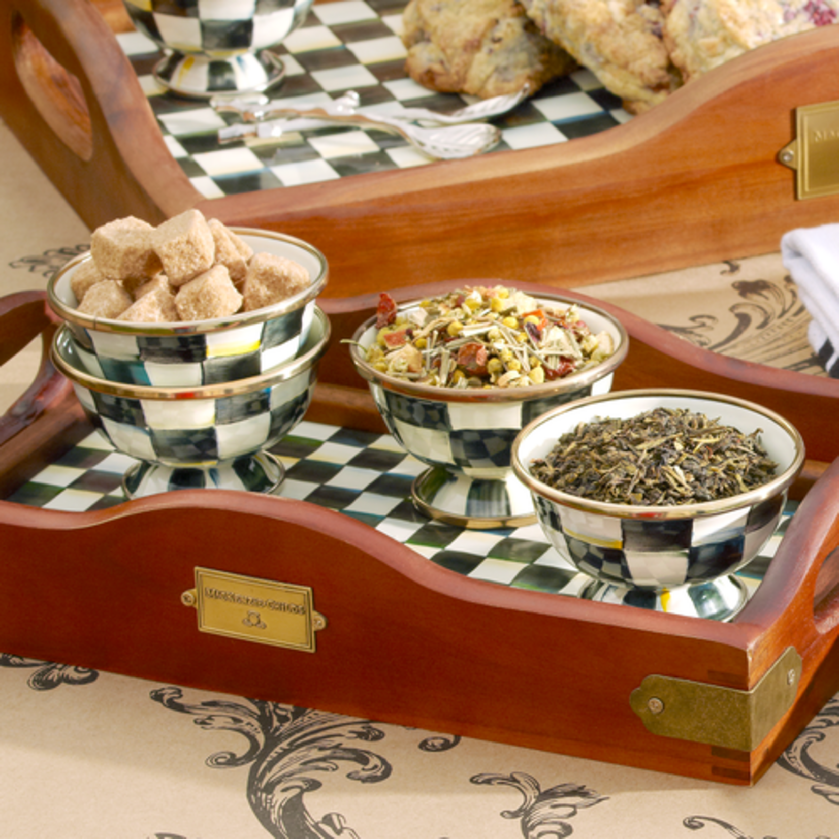 MacKenzie-Childs courtly check little sugar bowl