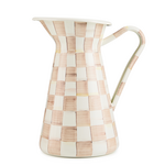 MacKenzie-Childs mocha check large practical pitcher