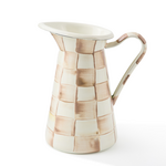MacKenzie-Childs mocha check medium practical pitcher