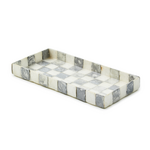 MacKenzie-Childs sterling check capiz vanity tray