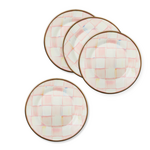 MacKenzie-Childs rosy check appetizer plates, set of 4