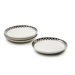 MacKenzie-Childs courtly check everyday small plates, set of 4