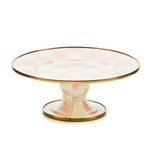 MacKenzie-Childs rosy check mini pedestal platter