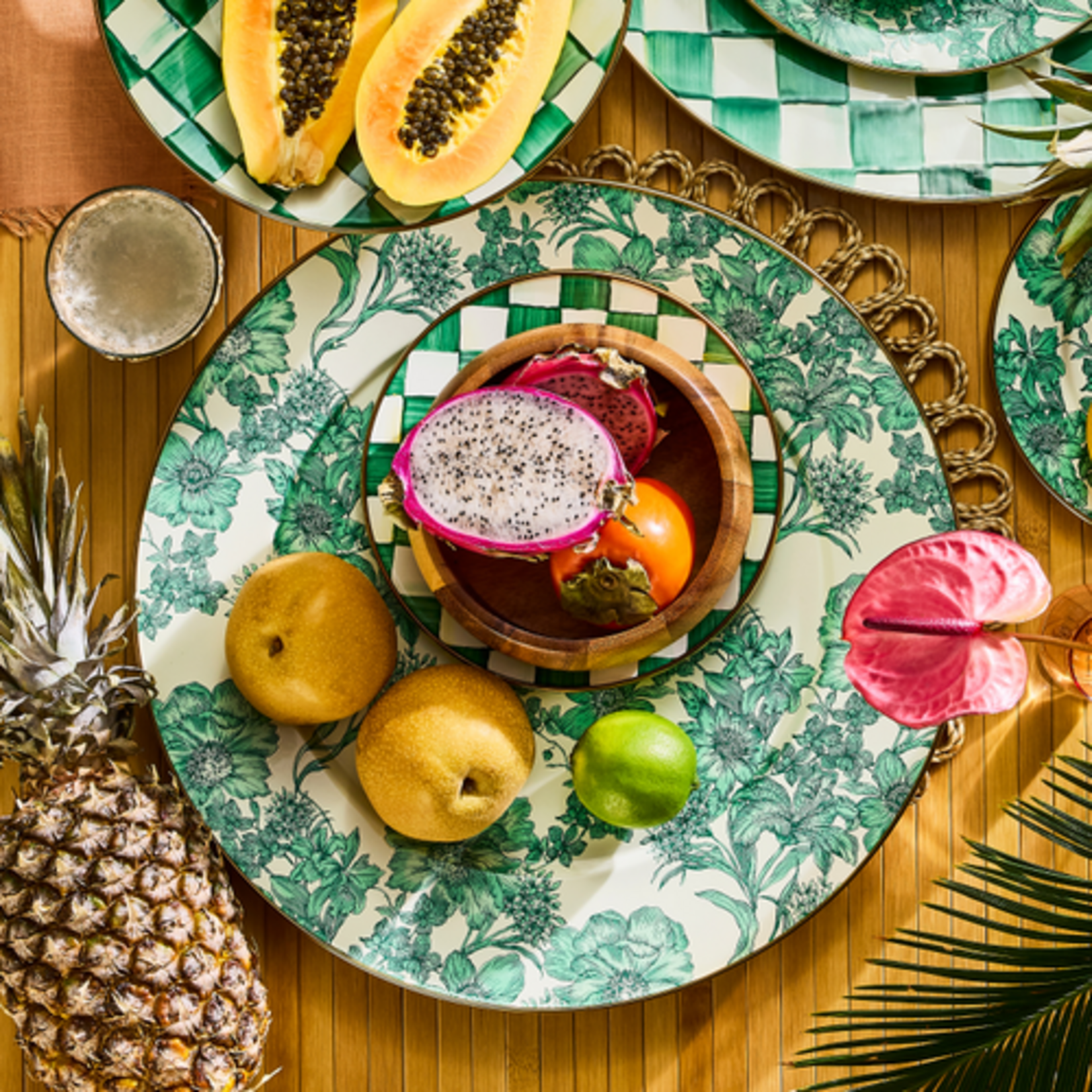 MacKenzie-Childs emerald english garden serving platter